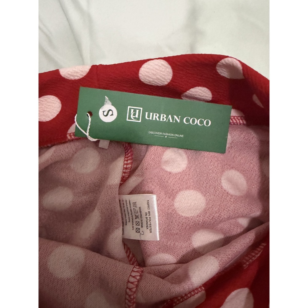 Urban Coco Red Polka Dot Skort High Waisted Mini Skirt S NEW - Picture 5 of 7